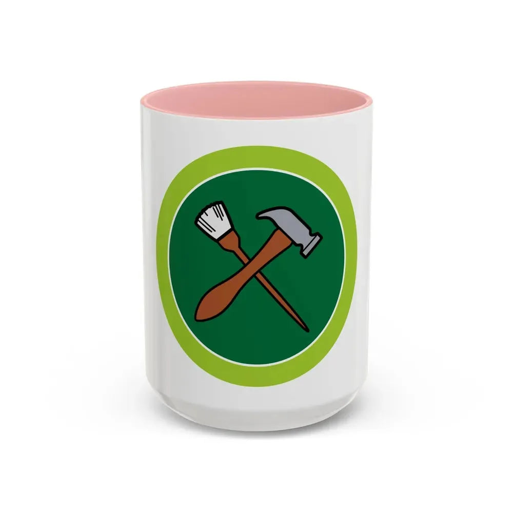 Home Repairs (Boy Scout Merit Badge) Accent Coffee Mug 15oz Pink - Go Mug Yourself