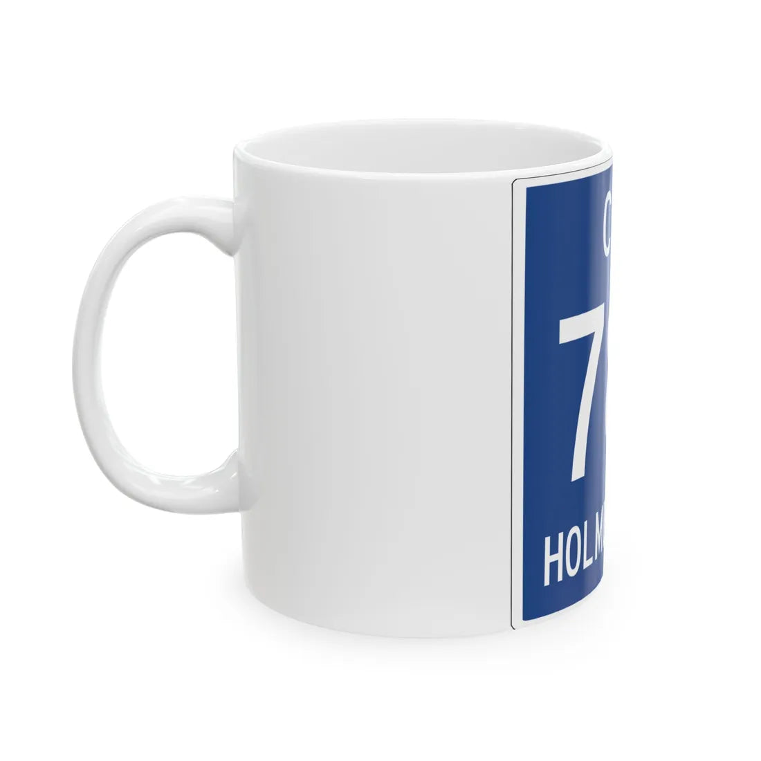 Homes beach city 789 shield (Florida) (Road Sign) White Coffee Mug - Go Mug Yourself