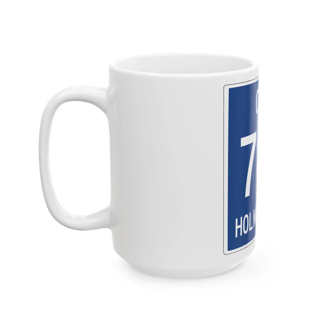 Homes beach city 789 shield (Florida) (Road Sign) White Coffee Mug - Go Mug Yourself