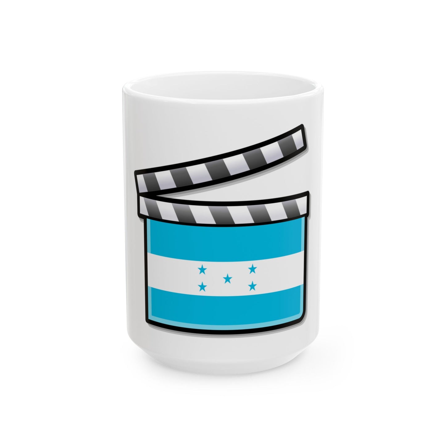 Honduras film clapperboard (Honduras) White Coffee Mug-15oz-Go Mug Yourself
