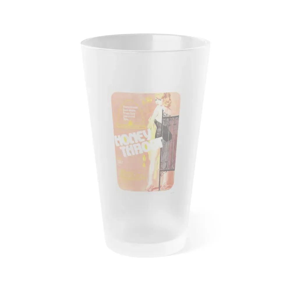 HONEY THROAT 1980 Movie Poster - Frosted Pint Glass 16oz 16oz Frosted - Go Mug Yourself