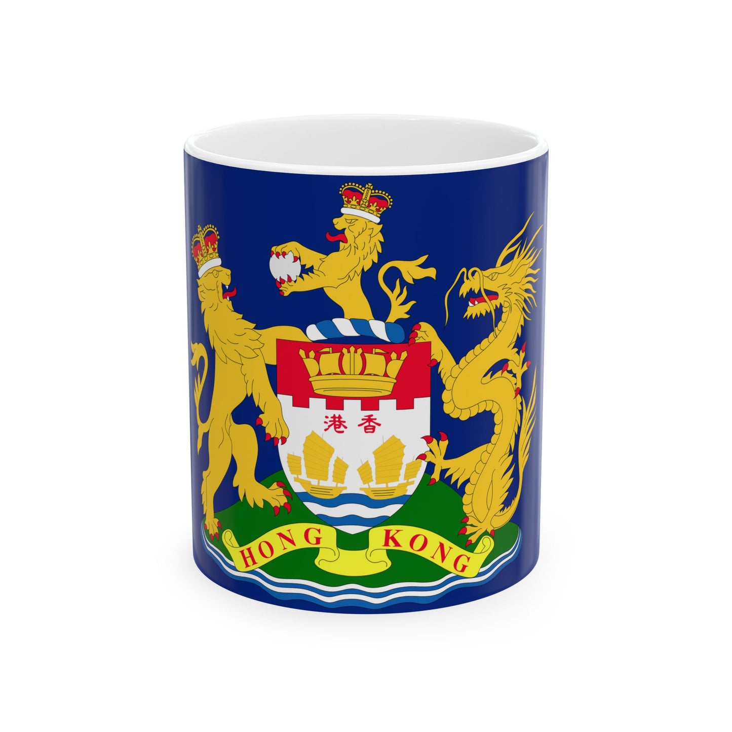 Hong Kong Autonomy Movement Flag (China) White Coffee Mug-11oz-Go Mug Yourself