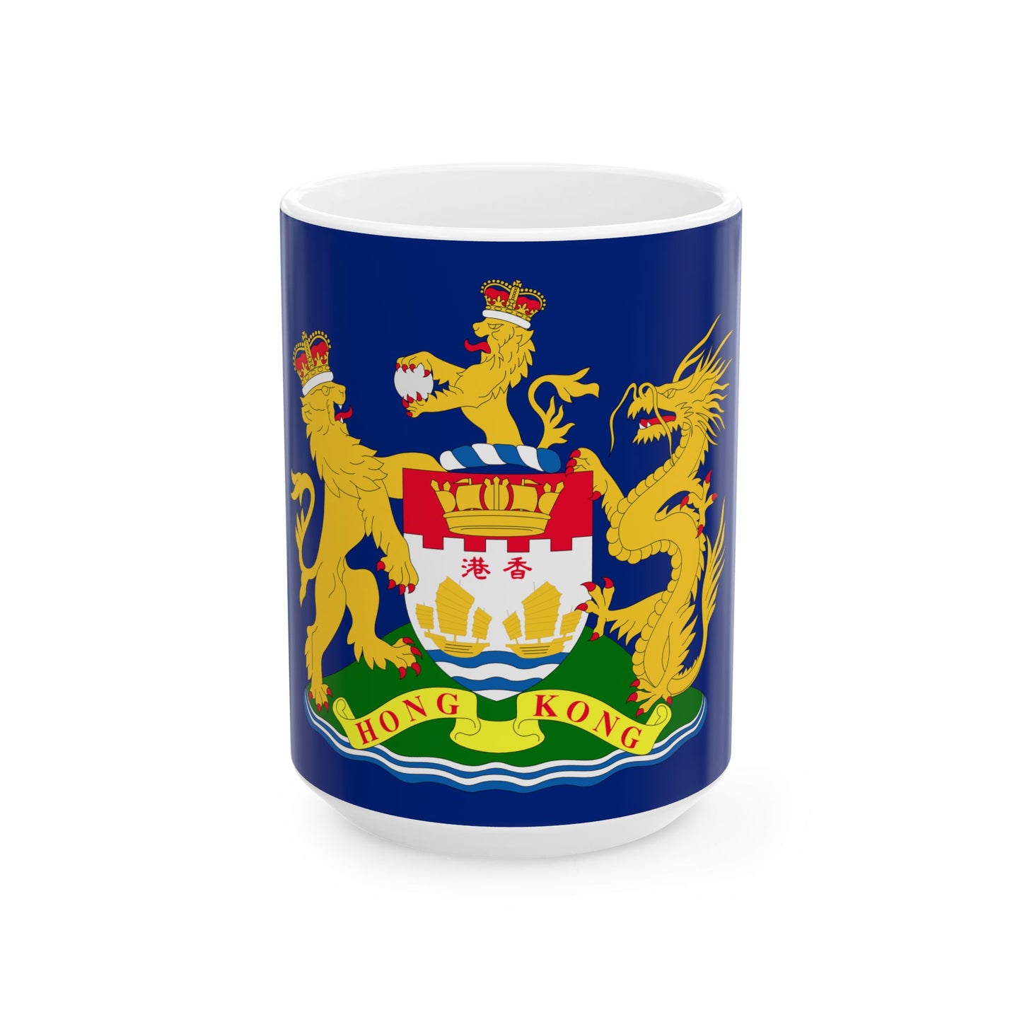 Hong Kong Autonomy Movement Flag (China) White Coffee Mug-15oz-Go Mug Yourself