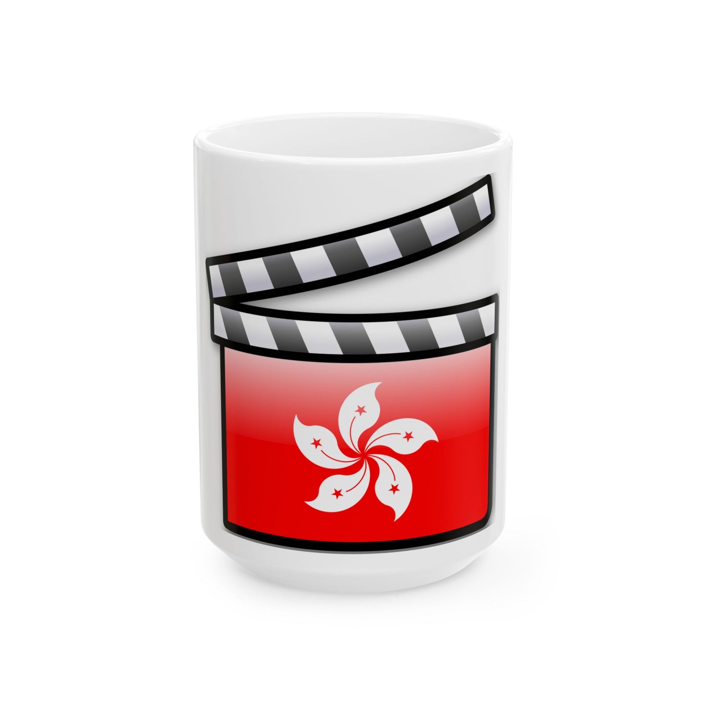 Hong Kong film clapperboard (China) White Coffee Mug-15oz-Go Mug Yourself