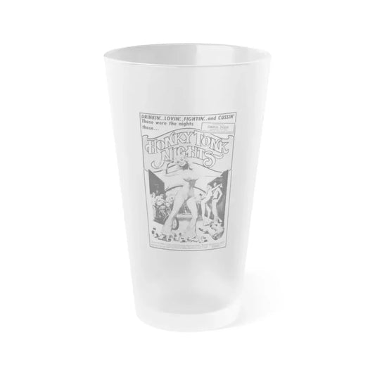 HONKY TONK NIGHTS 1978 Movie Poster - Frosted Pint Glass 16oz 16oz Frosted - Go Mug Yourself