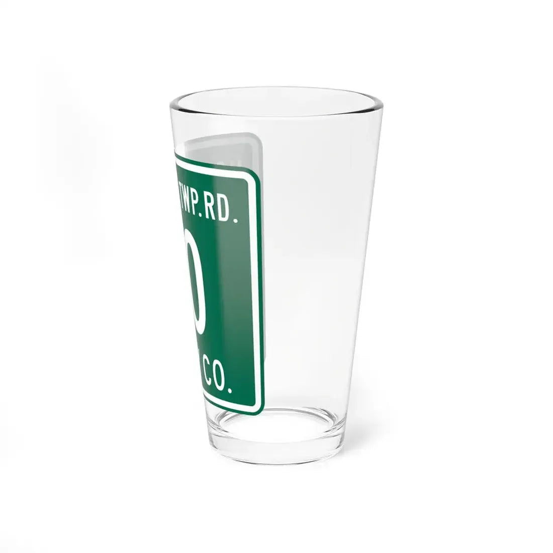 Hopewell Township Perry County Ohio route shield template (Ohio) (Road Sign) Pint Glss 16oz - Go Mug Yourself