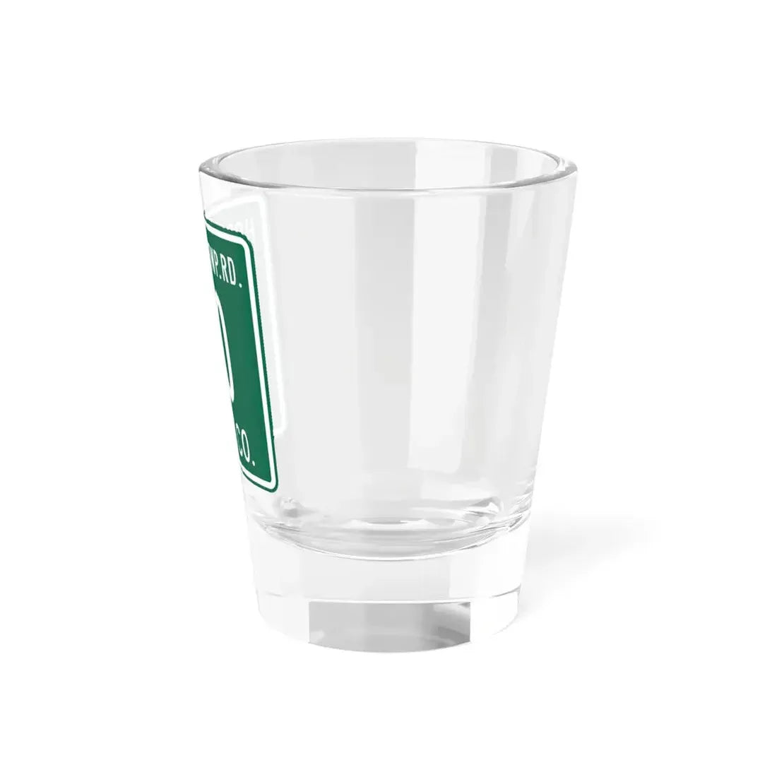 Hopewell Township Perry County Ohio route shield template (Ohio) (Road Sign) Shot Glass 1.5oz - Go Mug Yourself