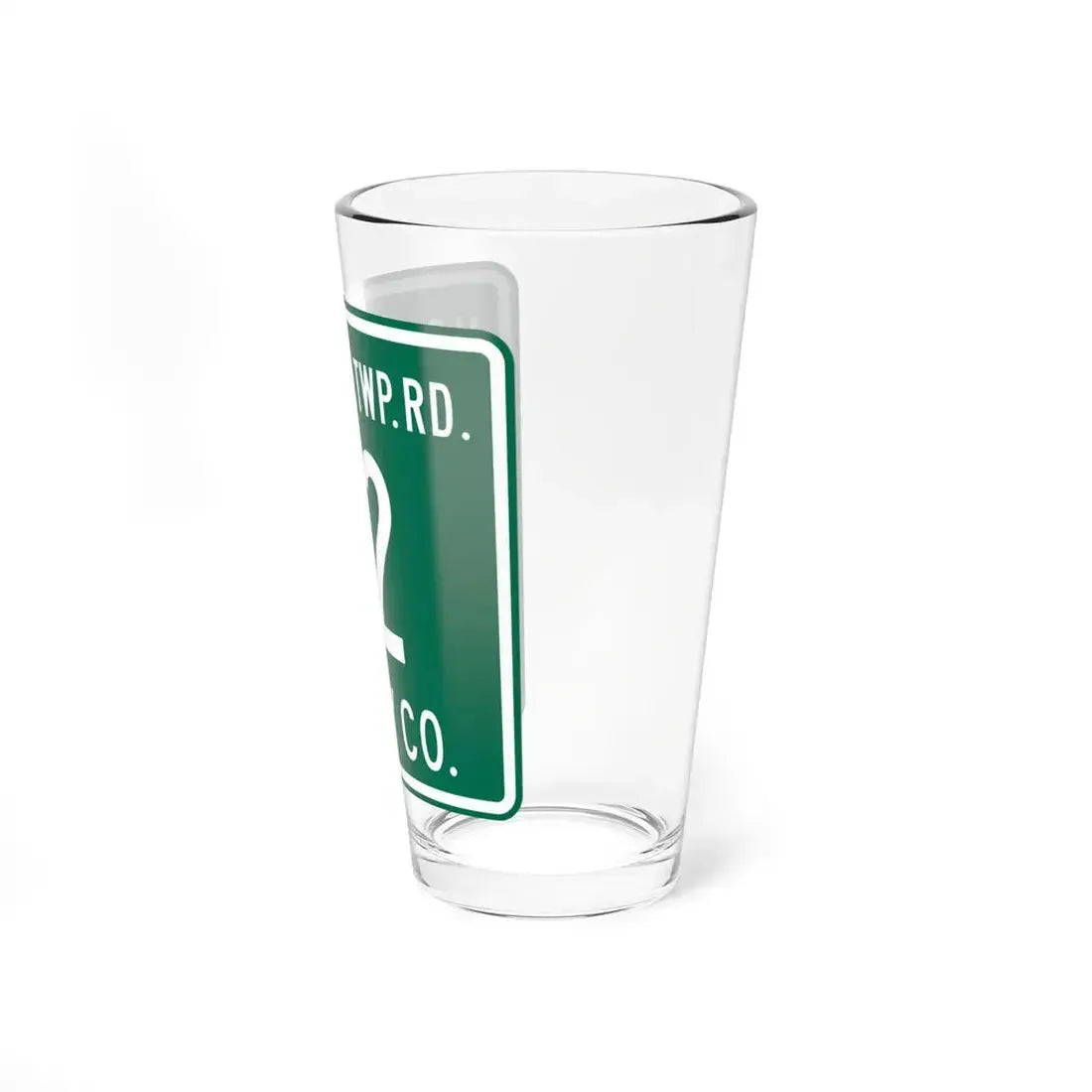 Hopewell Township Route 92 Perry County Ohio (Ohio) (Road Sign) Pint Glass 16oz - Go Mug Yourself