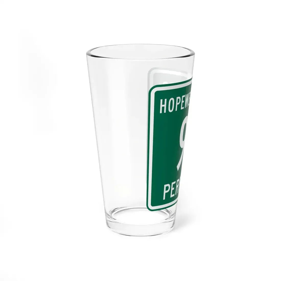 Hopewell Township Route 92 Perry County Ohio (Ohio) (Road Sign) Pint Glss 16oz - Go Mug Yourself