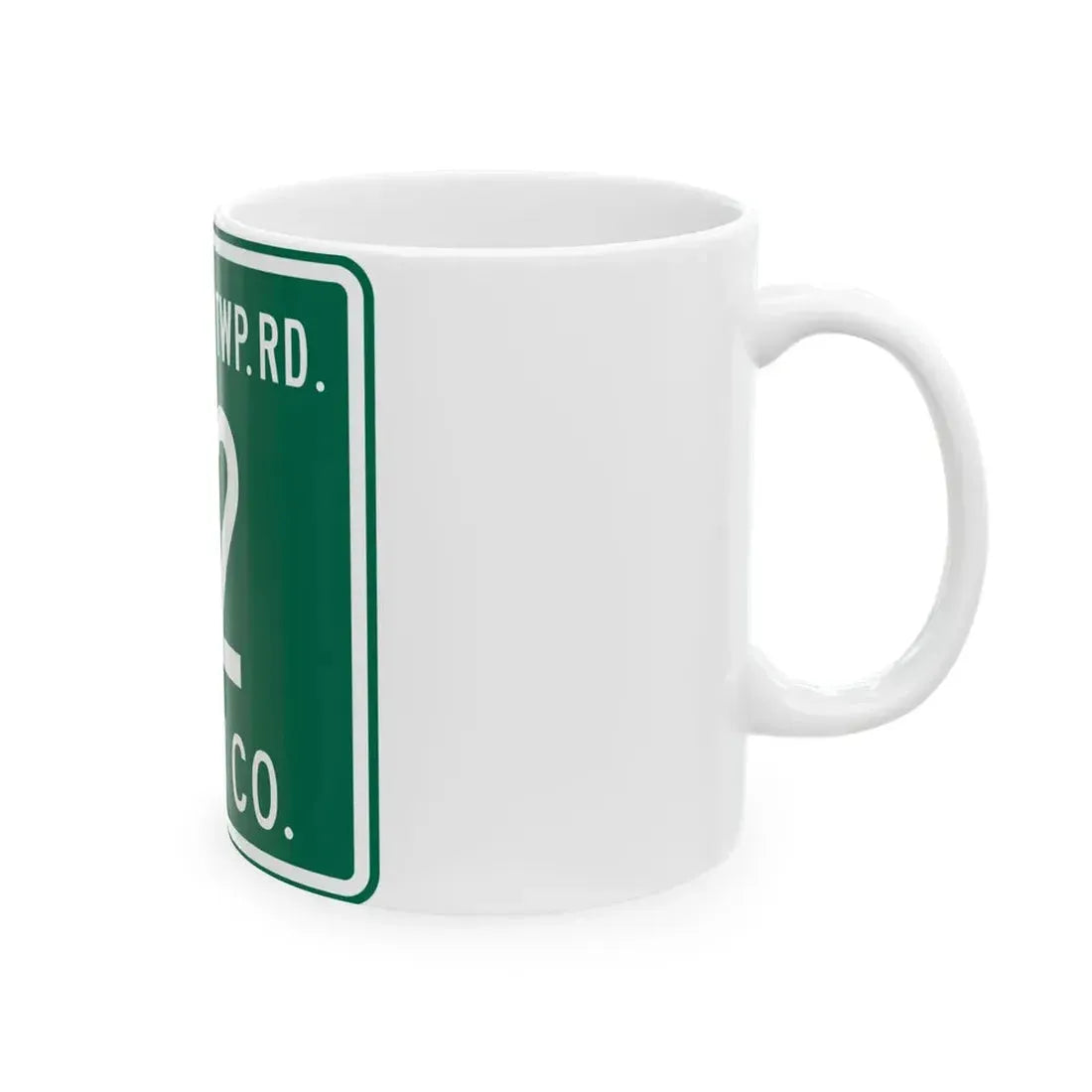 Hopewell Township Route 92 Perry County Ohio (Ohio) (Road Sign) White Coffee Mug - Go Mug Yourself