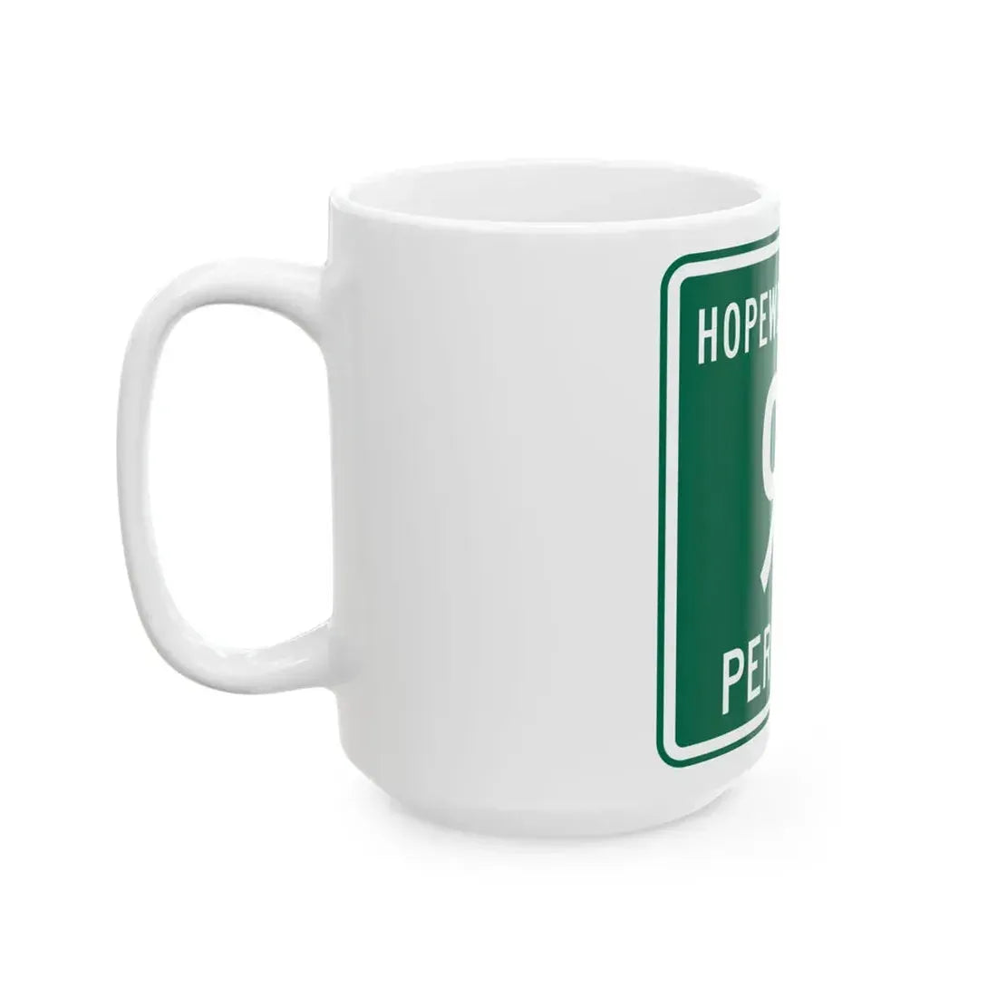 Hopewell Township Route 92 Perry County Ohio (Ohio) (Road Sign) White Coffee Mug - Go Mug Yourself