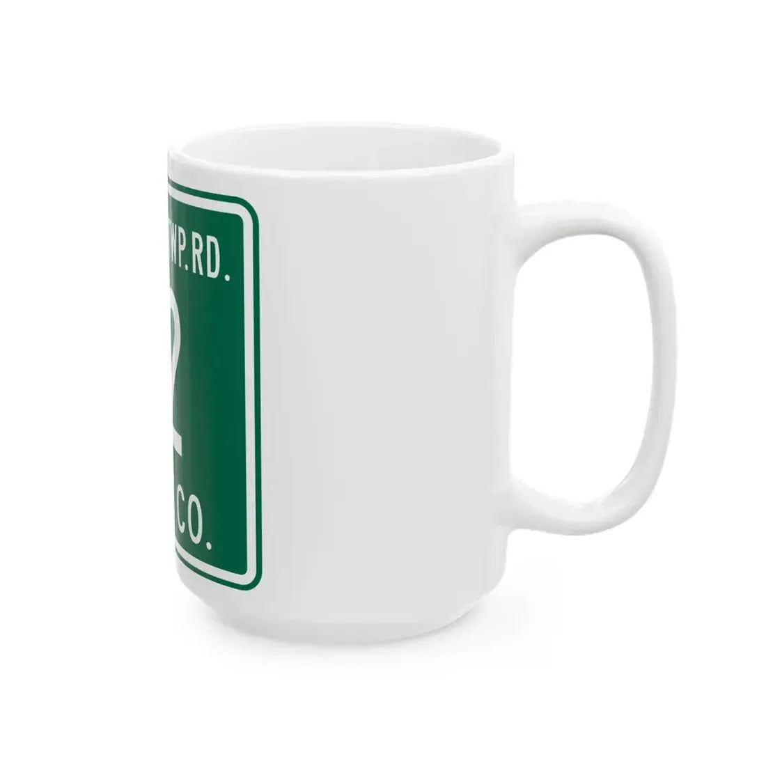 Hopewell Township Route 92 Perry County Ohio (Ohio) (Road Sign) White Coffee Mug - Go Mug Yourself