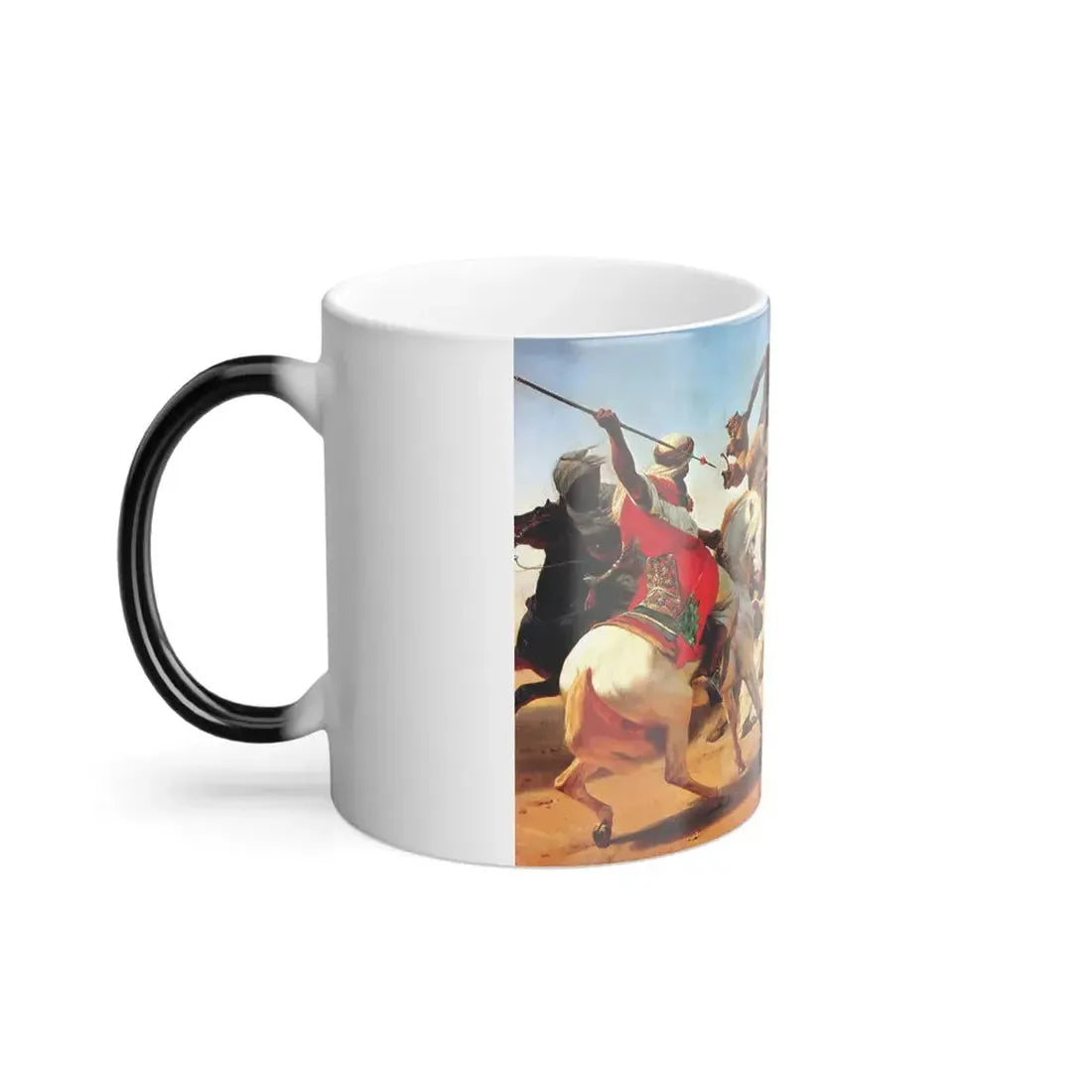 Horace Vernet (1789-1863) the lion hunt - 1836 - Color Changing Mug 11oz - Go Mug Yourself