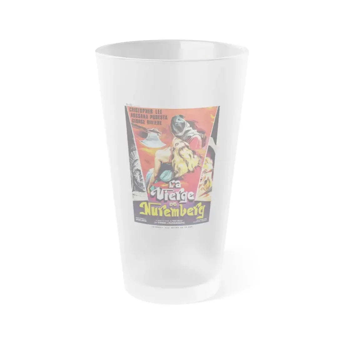 HORROR CASTLE (THE VIRGIN OF NUREMBERG) (FRENCH) 2 1963 Movie Poster - Frosted Pint Glass 16oz 16oz Frosted - Go Mug Yourself