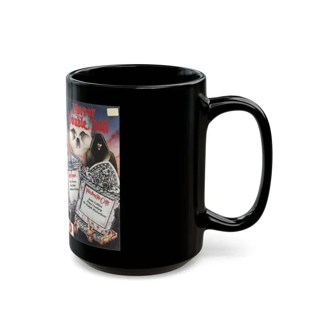 HORROR DOUBLE BILL VAULT OF HORROR TALES FROM THE CRYPT (VHS COVER) - Black Coffee Mug - Go Mug Yourself