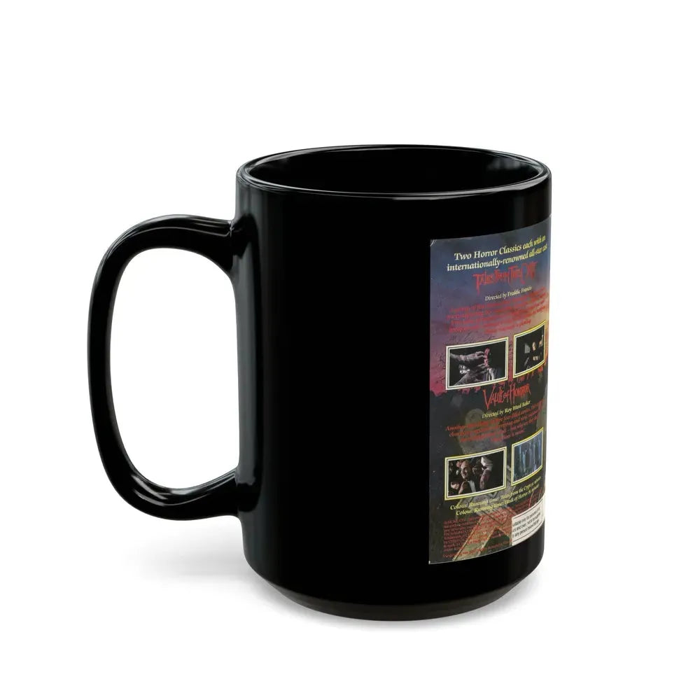HORROR DOUBLE BILL VAULT OF HORROR TALES FROM THE CRYPT (VHS COVER) - Black Coffee Mug - Go Mug Yourself