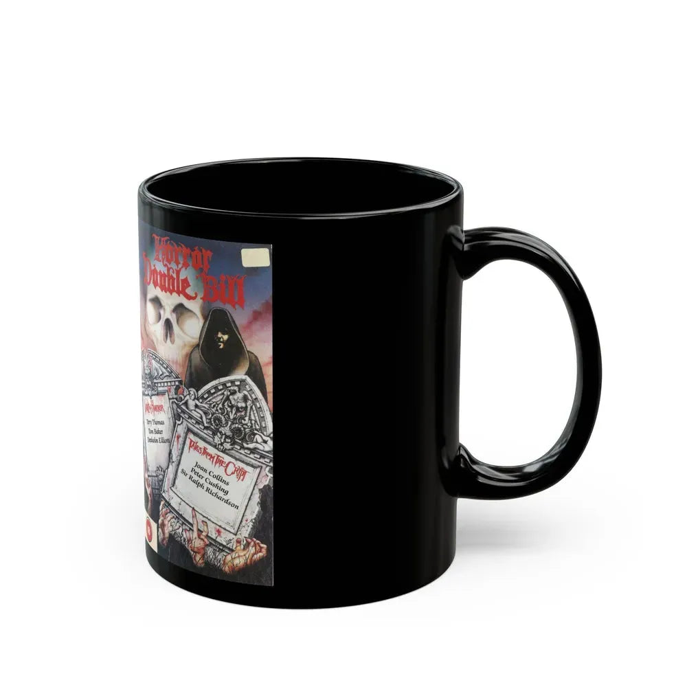 HORROR DOUBLE BILL VAULT OF HORROR TALES FROM THE CRYPT (VHS COVER) - Black Coffee Mug - Go Mug Yourself
