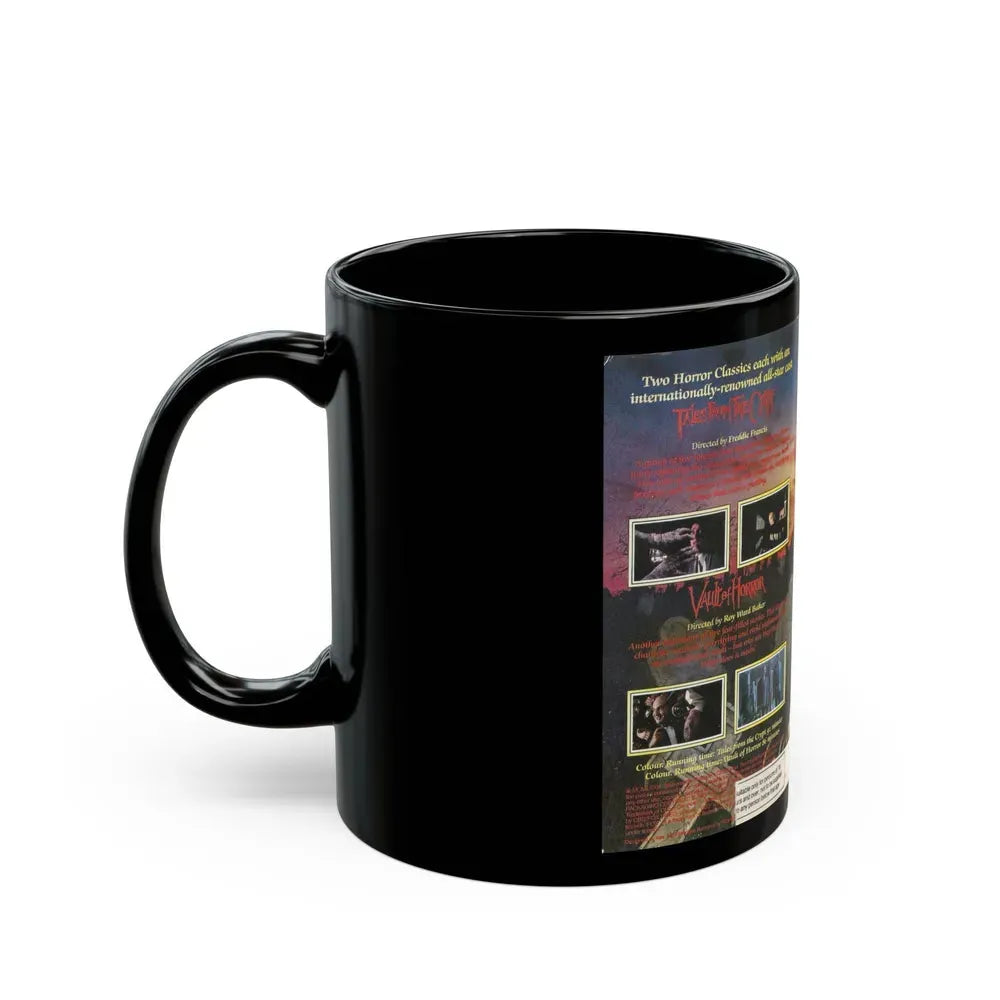 HORROR DOUBLE BILL VAULT OF HORROR TALES FROM THE CRYPT (VHS COVER) - Black Coffee Mug - Go Mug Yourself