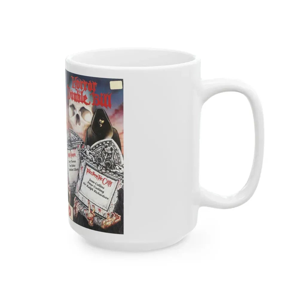 HORROR DOUBLE BILL VAULT OF HORROR TALES FROM THE CRYPT (VHS COVER) - White Coffee Mug - Go Mug Yourself