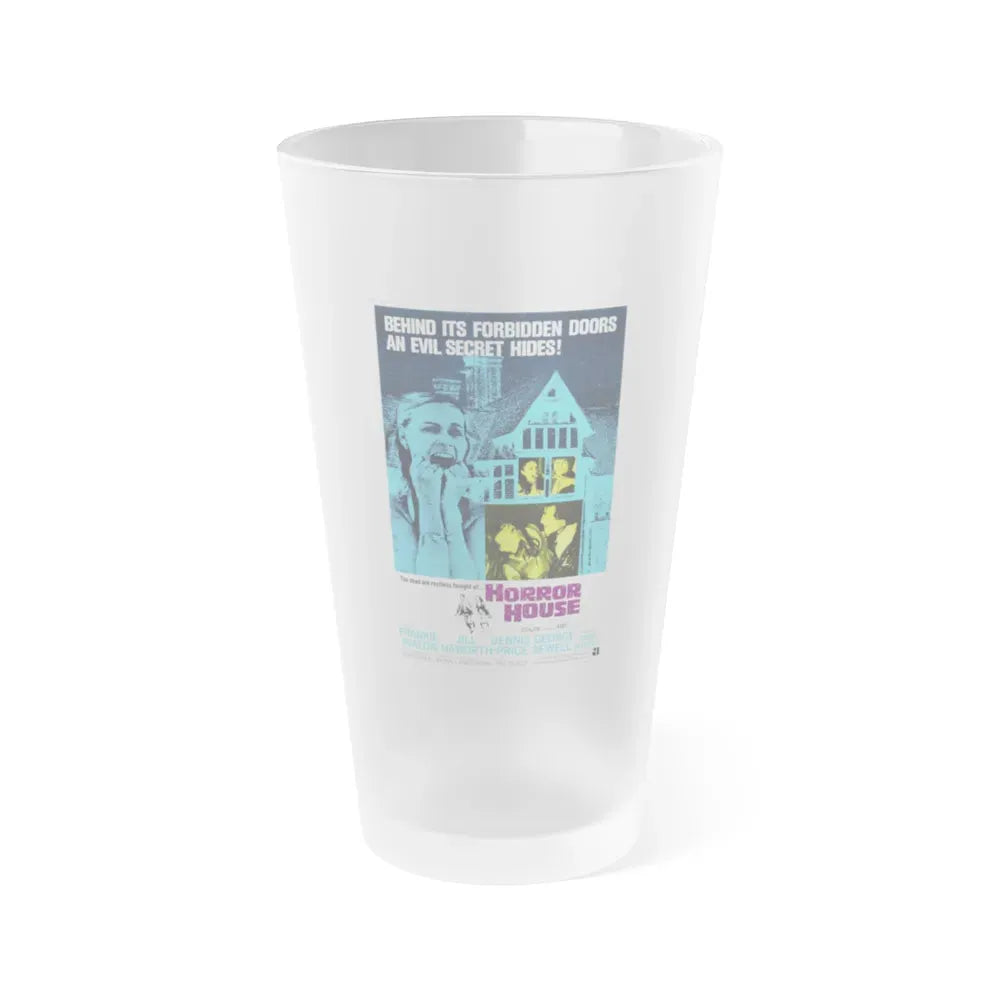 HORROR HOUSE 1969 Movie Poster - Frosted Pint Glass 16oz 16oz Frosted - Go Mug Yourself