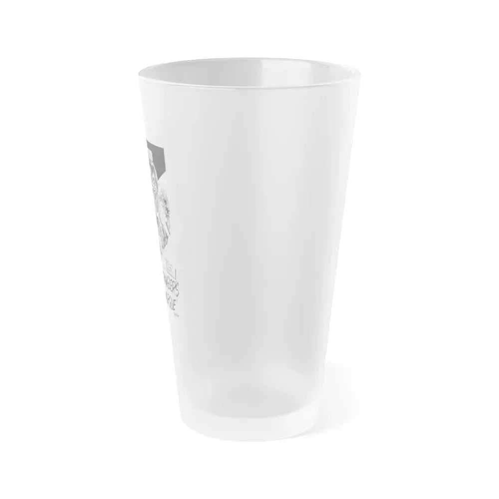 HORROR MANIACS + STRANGLERS MORGUE 1946 Movie Poster - Frosted Pint Glass 16oz - Go Mug Yourself