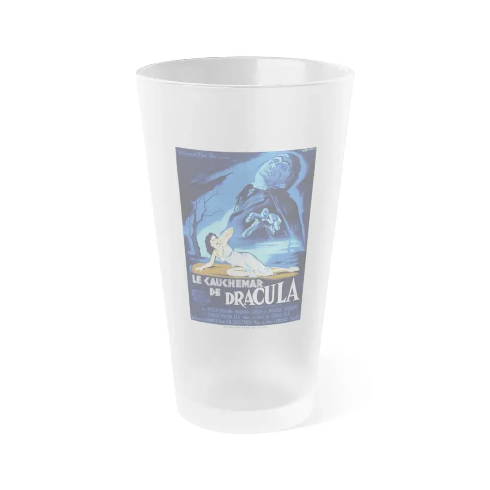 HORROR OF DRACULA (FRENCH) 1958 Movie Poster - Frosted Pint Glass 16oz 16oz Frosted - Go Mug Yourself