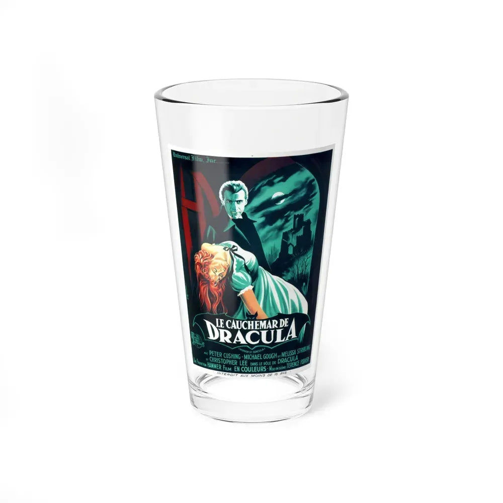 HORROR OF DRACULA (FRENCH) 2 1958 Movie Poster - Pint Glass 16oz 16oz - Go Mug Yourself