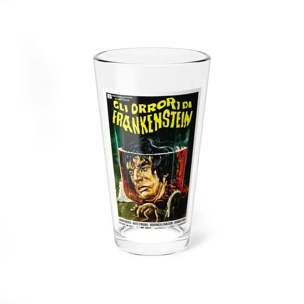 HORROR OF FRANKENSTEIN (ITALIAN) 1970 Movie Poster - Pint Glass 16oz 16oz - Go Mug Yourself