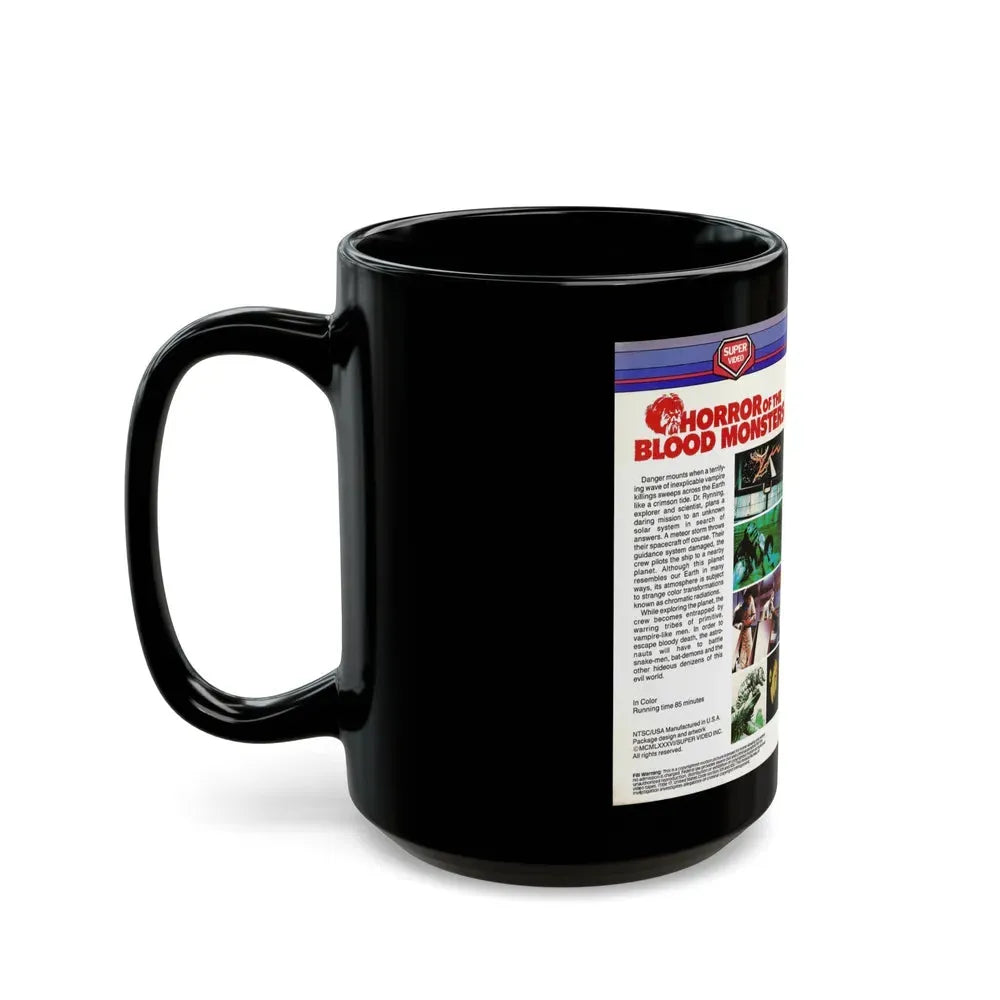 HORROR OF THE BLOOD MONSTERS (VHS COVER) - Black Coffee Mug - Go Mug Yourself