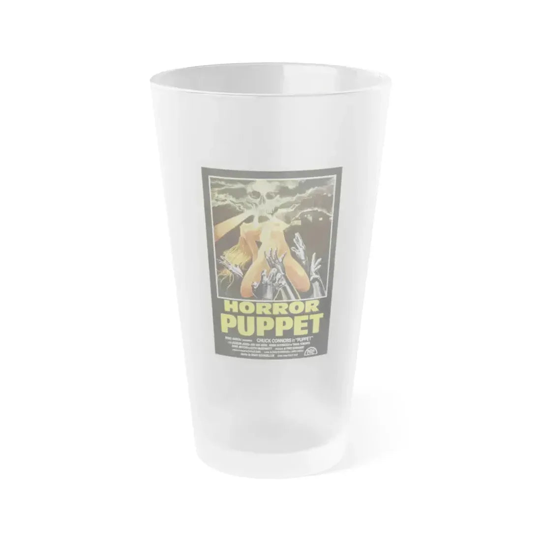 HORROR PUPPET (TOURIST TRAP) 1979 Movie Poster - Frosted Pint Glass 16oz Default Title - Go Mug Yourself