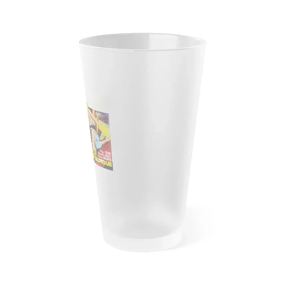 HORRORS OF SPIDER ISLAND (BELGIAN) 1960 Movie Poster - Frosted Pint Glass 16oz - Go Mug Yourself