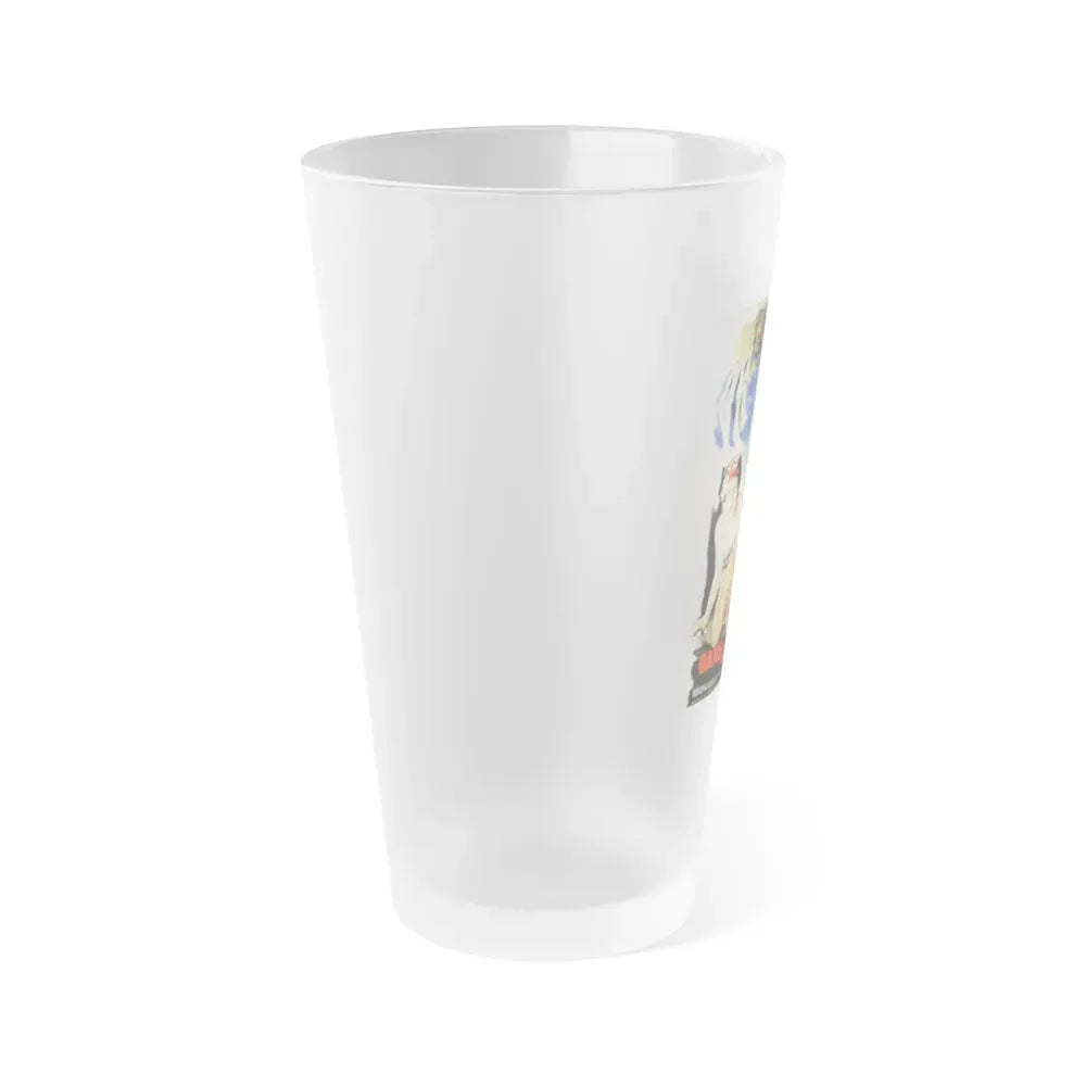 HORRORS OF SPIDER ISLAND (FRENCH 2) 1960 Movie Poster - Frosted Pint Glass 16oz - Go Mug Yourself