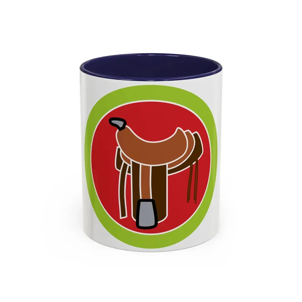 Horsemanship (Boy Scout Merit Badge) Accent Coffee Mug 11oz Navy - Go Mug Yourself