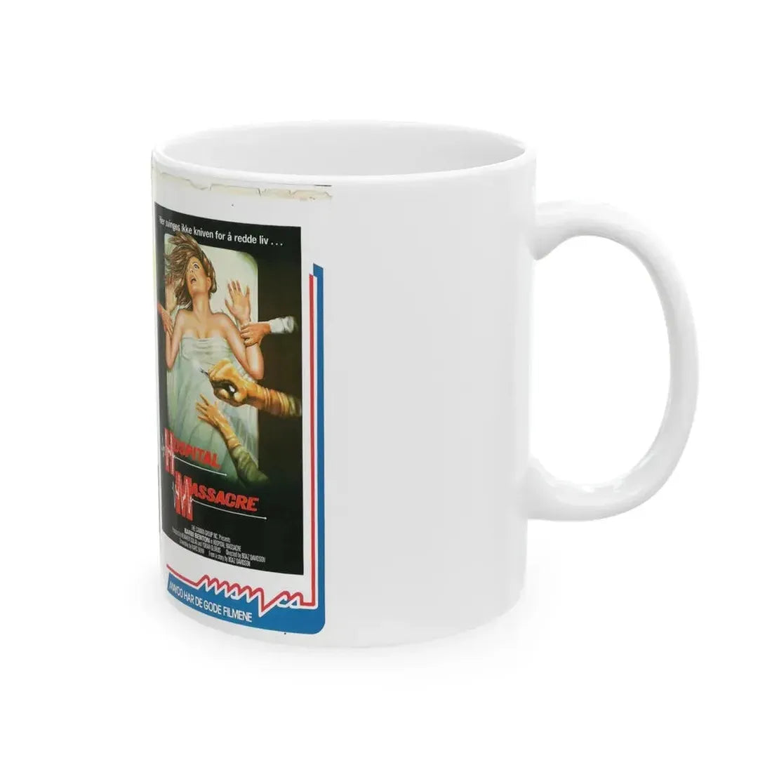 HOSPITAL MASSACRE (VHS COVER) - White Coffee Mug - Go Mug Yourself