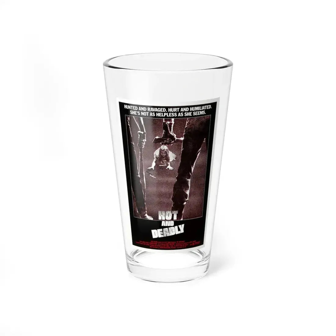 HOT AND DEADLY 1982 Movie Poster - Pint Glass 16oz 16oz - Go Mug Yourself
