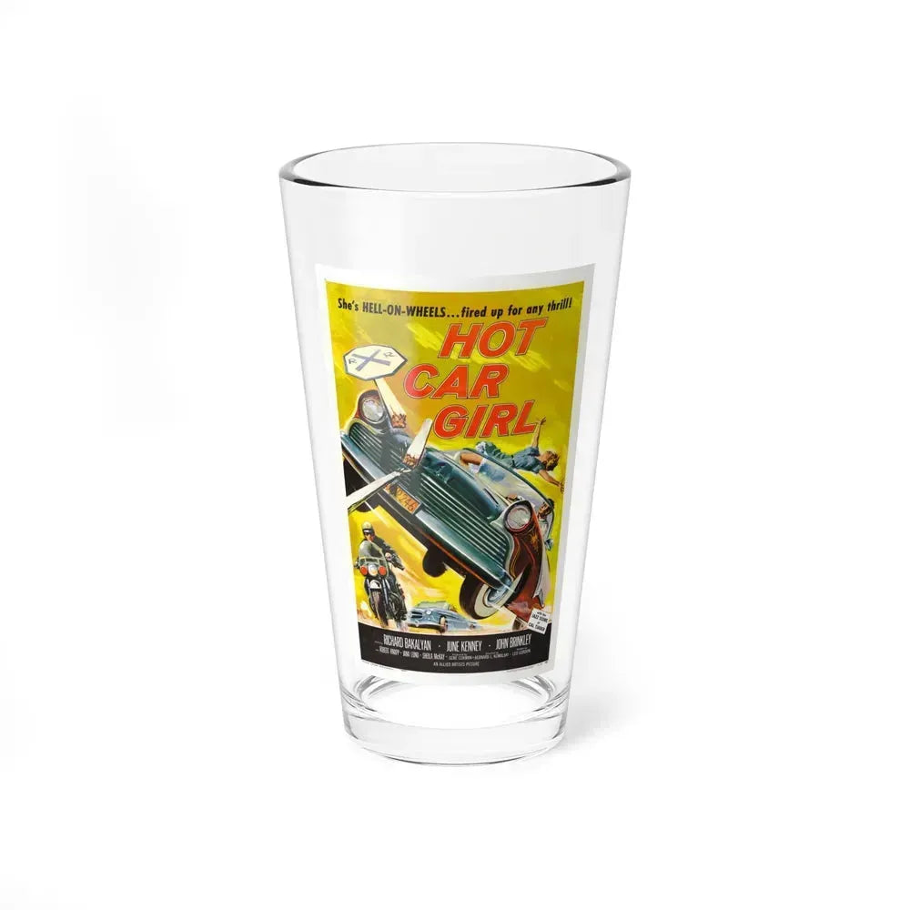 HOT CAR GIRL 1958 Movie Poster - Pint Glass 16oz 16oz - Go Mug Yourself