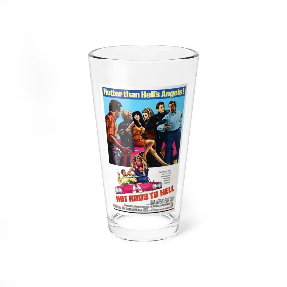 HOT RODS TO HELL 1966 Movie Poster - Pint Glass 16oz 16oz - Go Mug Yourself