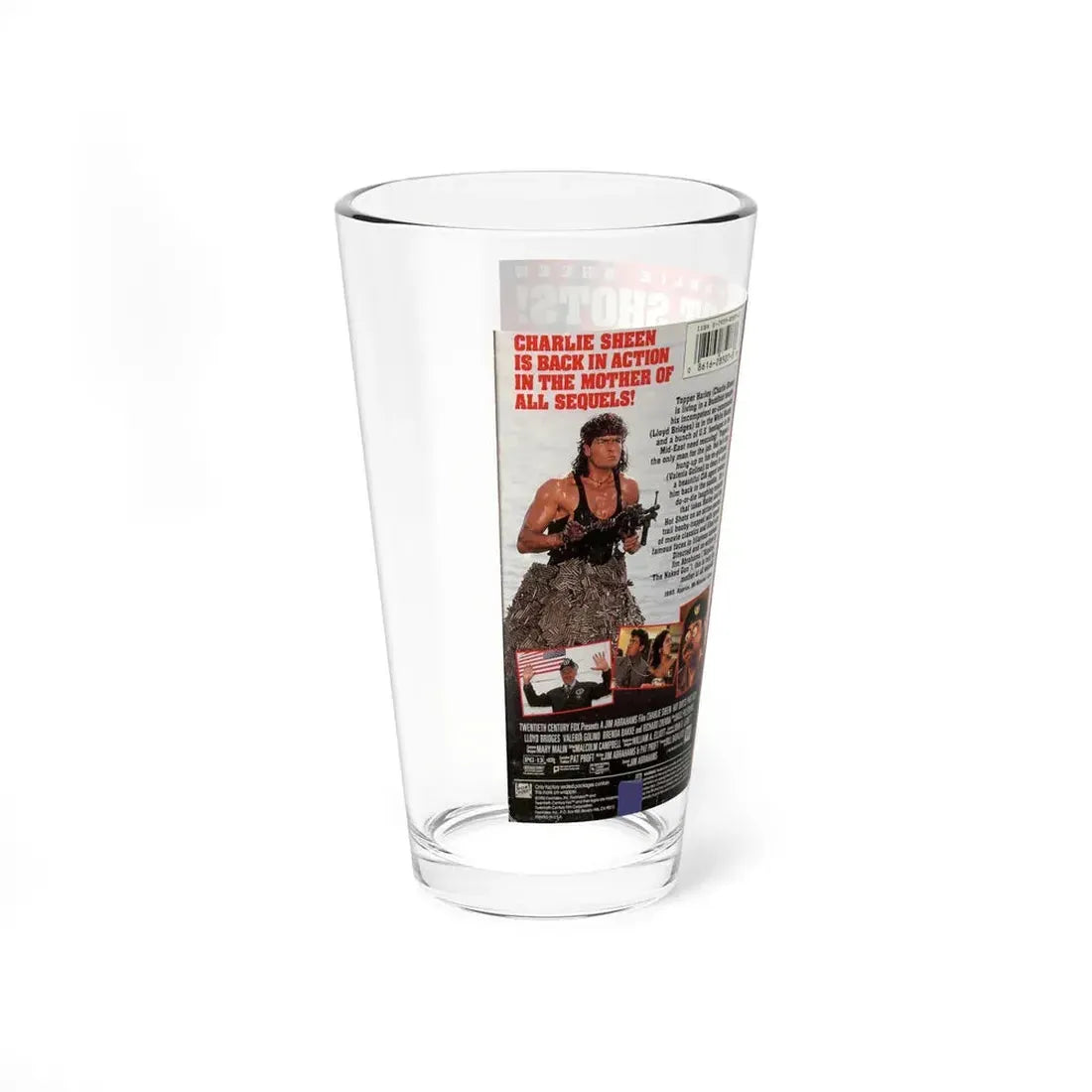 HOT SHOTS PART DEUX (VHS COVER) Pint Glass 16oz - Go Mug Yourself
