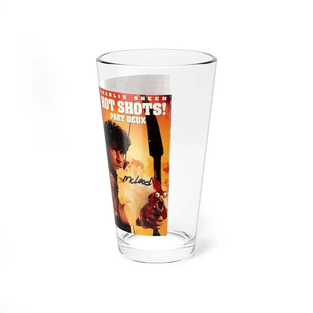 HOT SHOTS PART DEUX (VHS COVER) Pint Glass 16oz - Go Mug Yourself