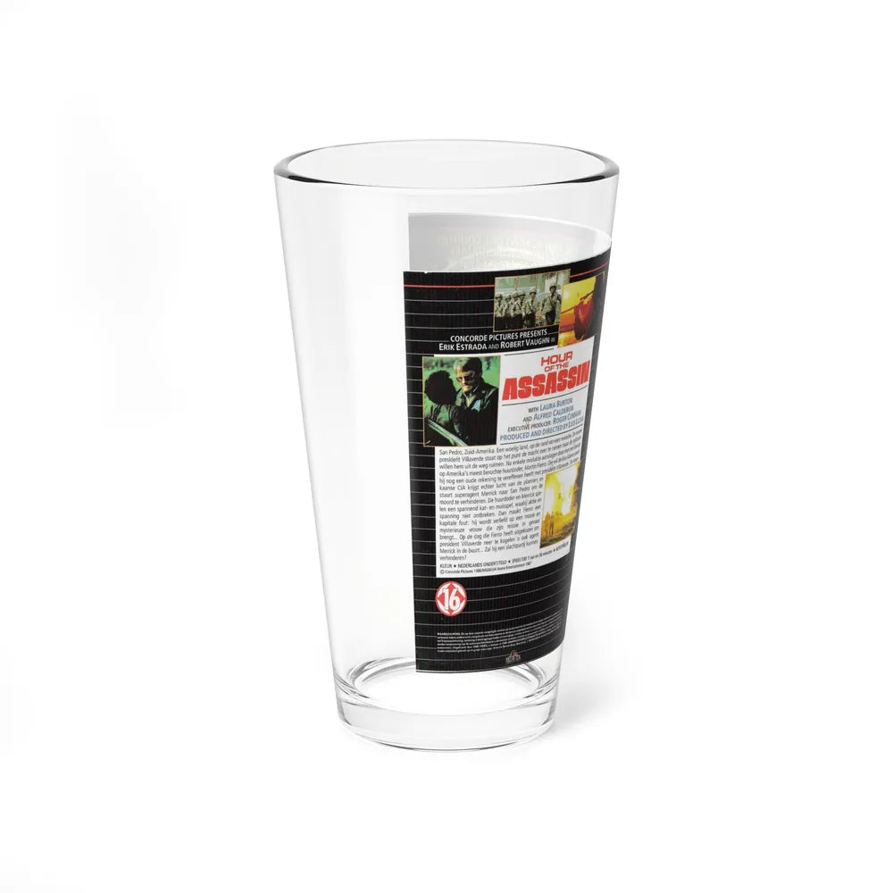 HOUR OF THE ASSASSIN (VHS COVER) Pint Glass 16oz - Go Mug Yourself