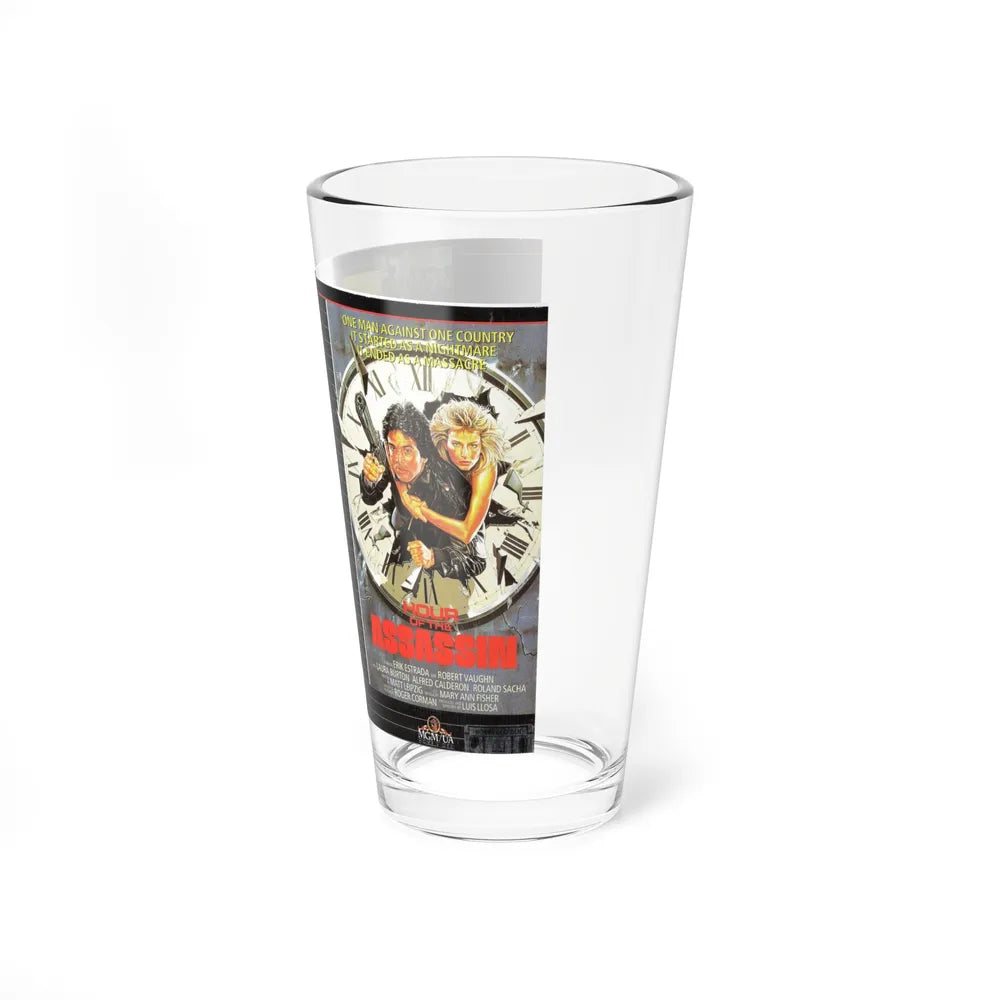 HOUR OF THE ASSASSIN (VHS COVER) Pint Glass 16oz - Go Mug Yourself