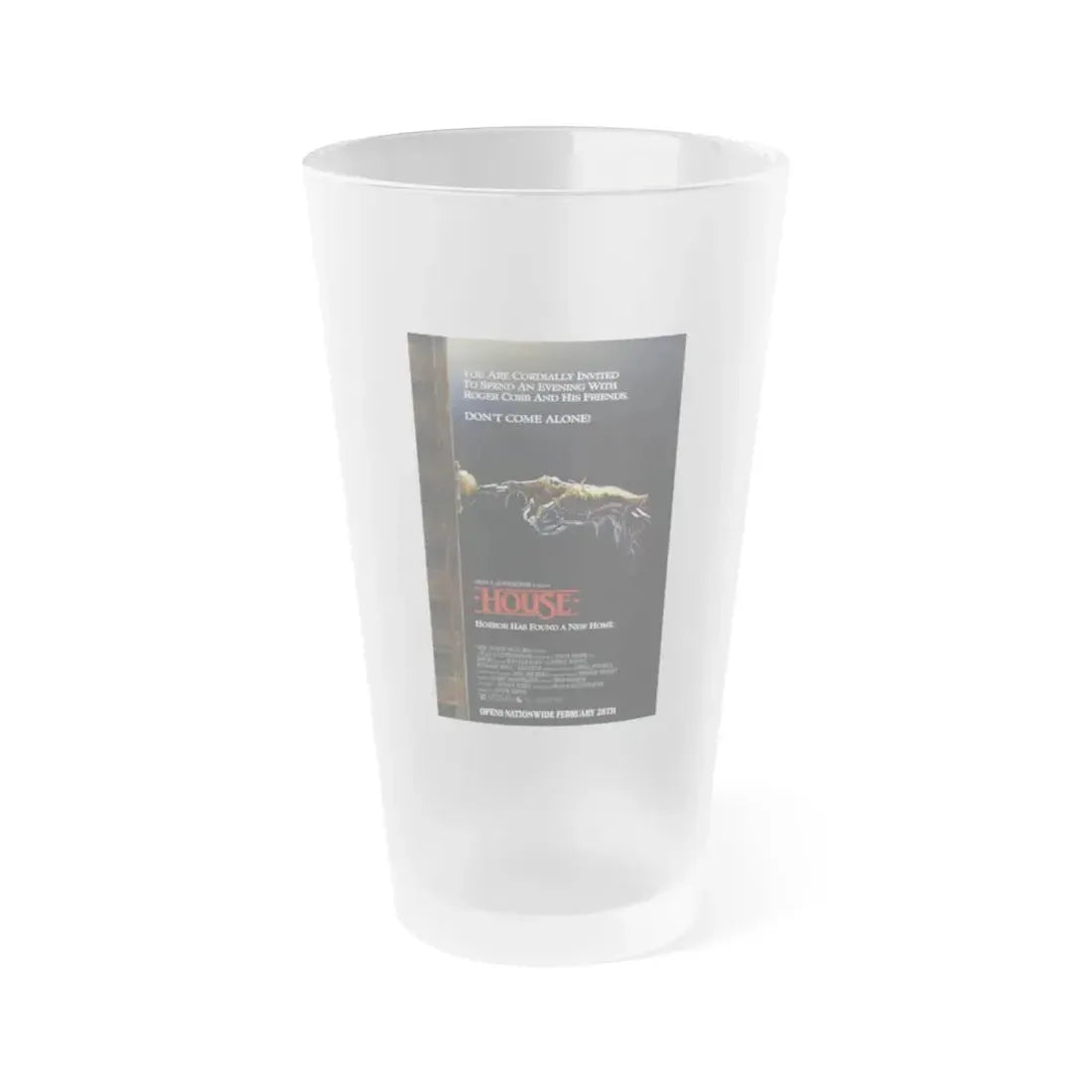 HOUSE 1985 Movie Poster - Frosted Pint Glass 16oz 16oz Frosted - Go Mug Yourself