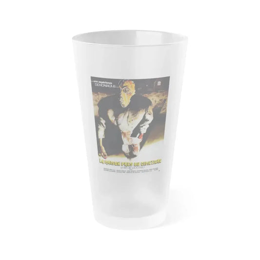 HOUSE BY THE CEMETERY (FRENCH) 1981 Movie Poster - Frosted Pint Glass 16oz 16oz Frosted - Go Mug Yourself