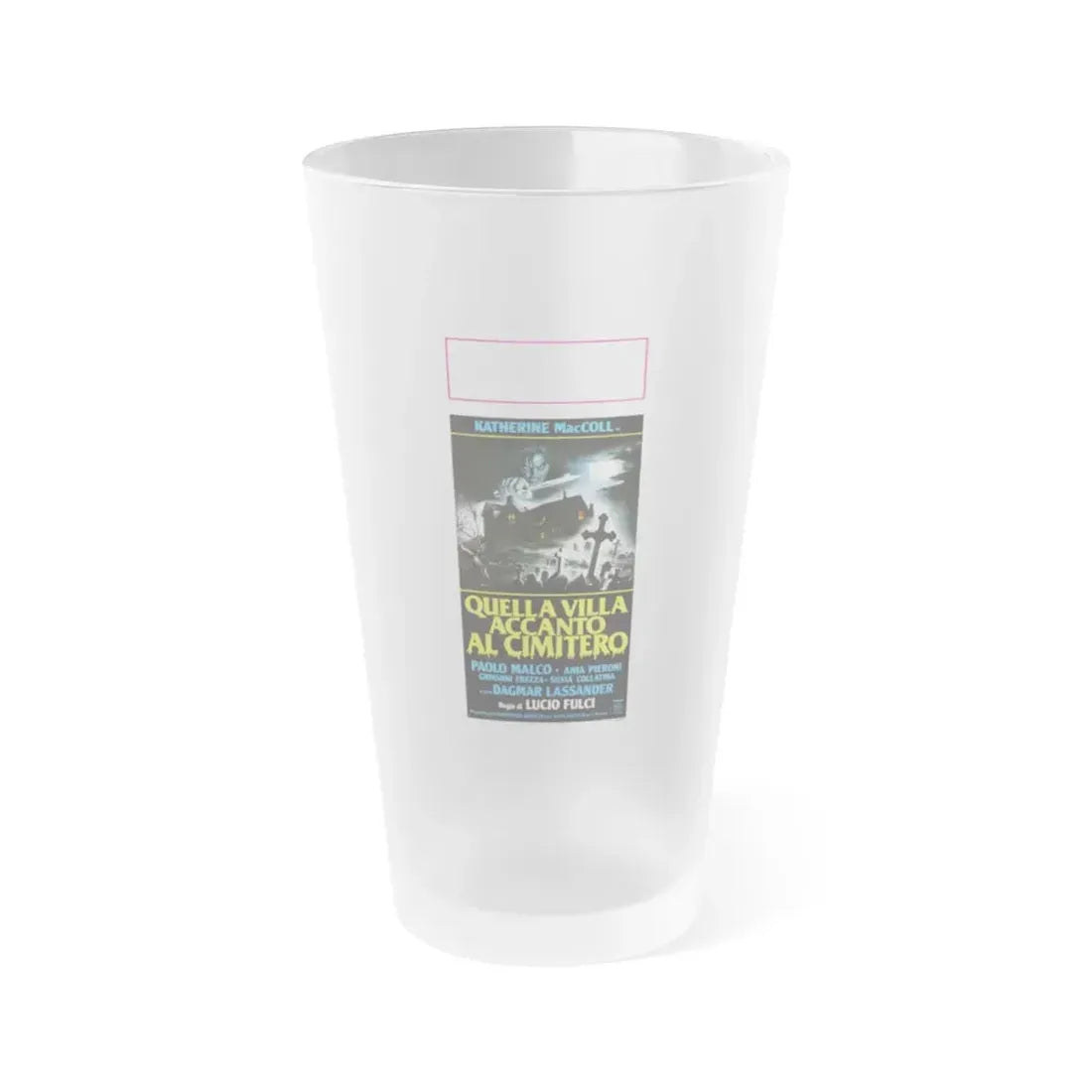 HOUSE BY THE CEMETERY (ITALIAN) 1981 Movie Poster - Frosted Pint Glass 16oz 16oz Frosted - Go Mug Yourself