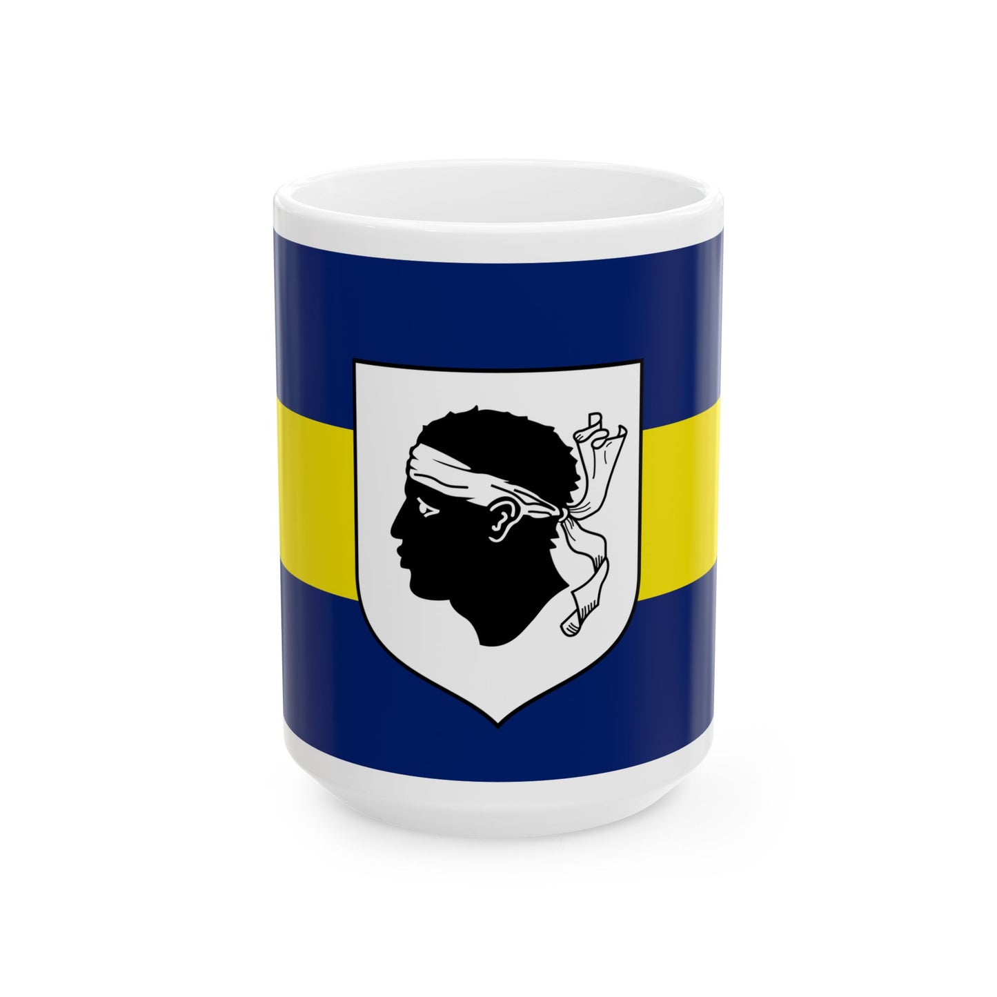 House Flag of Corsica Ferries - Sardinia Ferries (France) White Coffee Mug-15oz-Go Mug Yourself