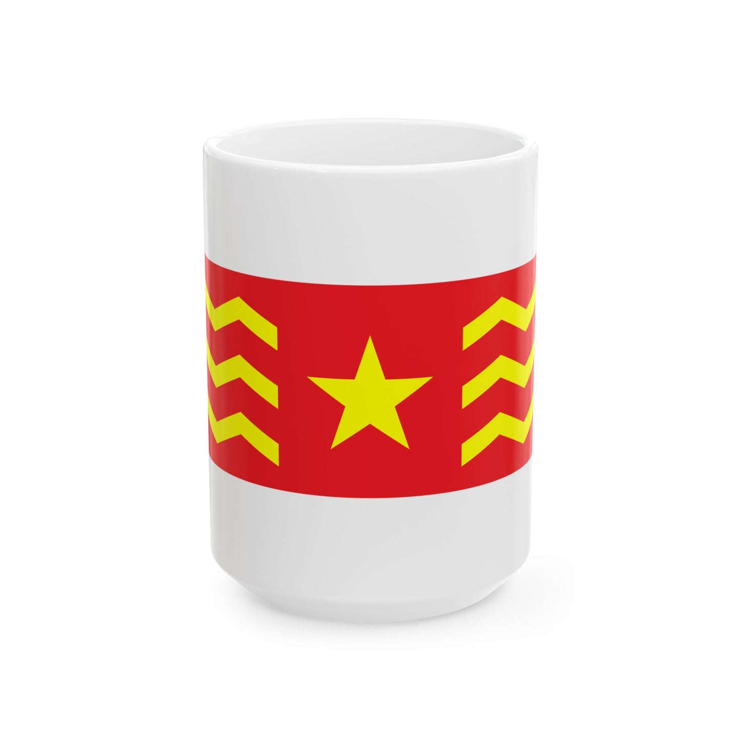 House Flag of COSCO 1960 - 1993 (China) White Coffee Mug-15oz-Go Mug Yourself