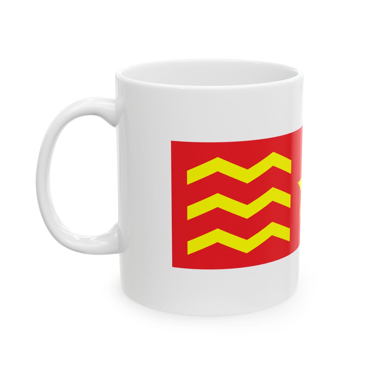 House Flag of COSCO 1960 - 1993 (China) White Coffee Mug-Go Mug Yourself