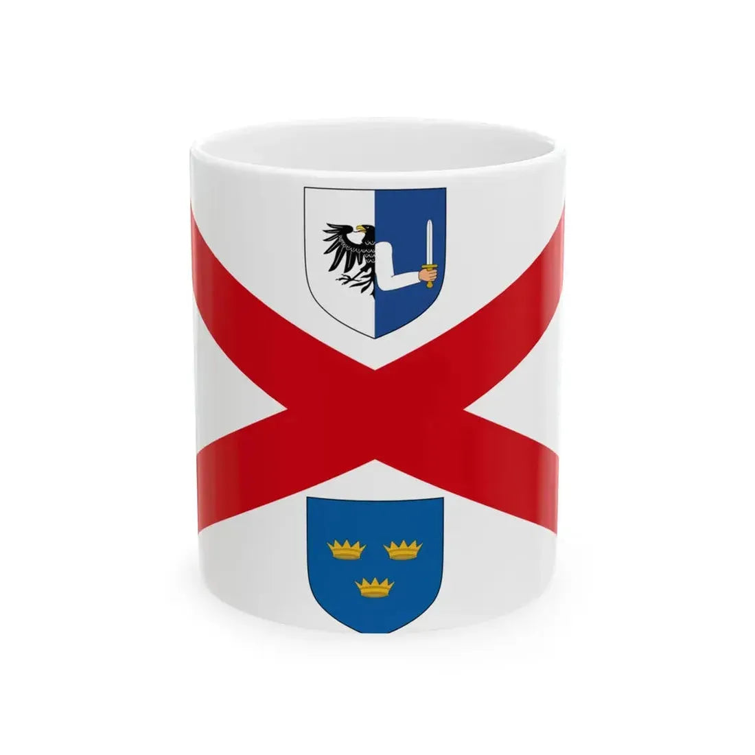 House flag of Irish Shipping Limited 1947-1984 (Ireland) White Coffee Mug 11oz - Go Mug Yourself