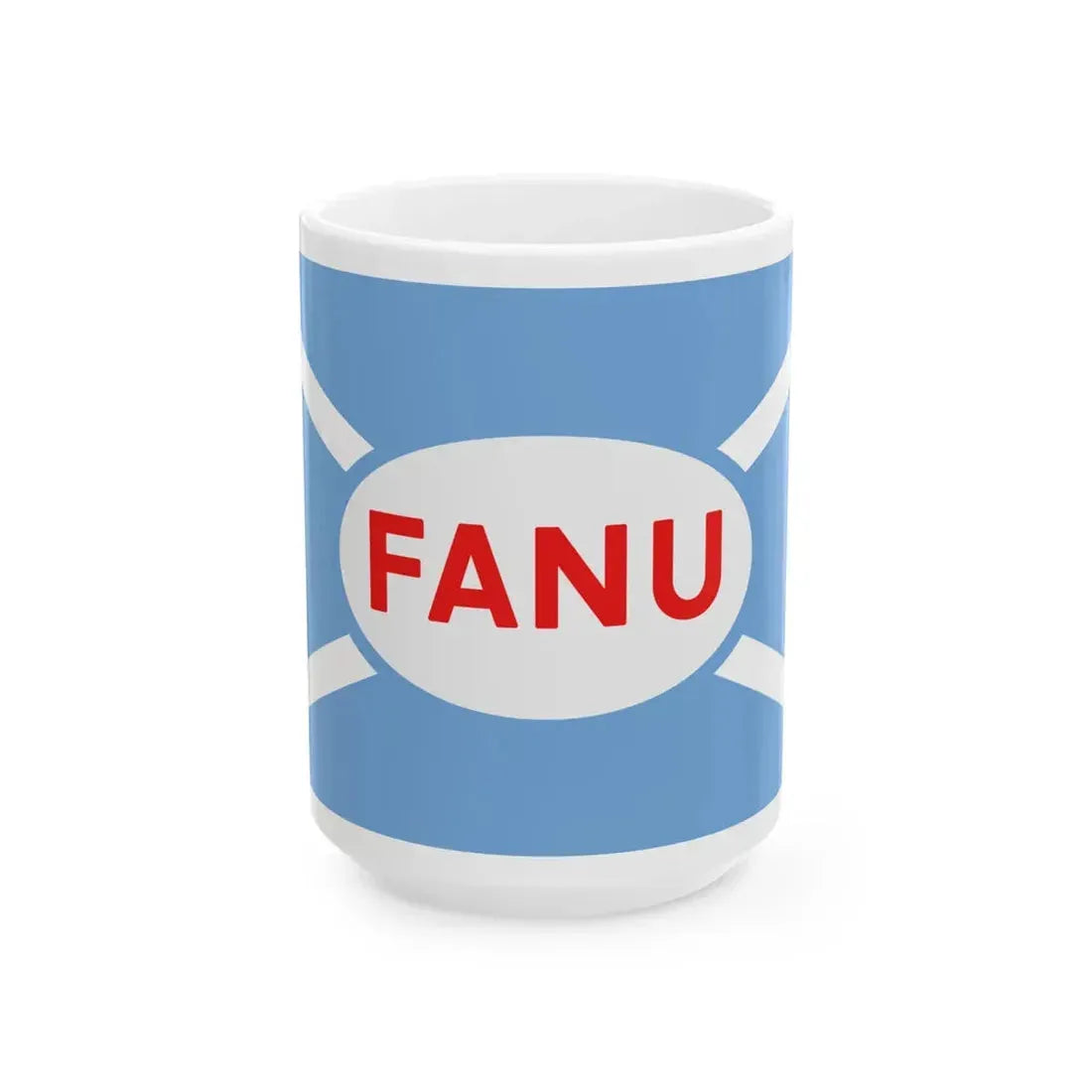 House flag of the Argentine Overseas Shipping Fleet FANU (Argentina) White Coffee Mug 15oz - Go Mug Yourself