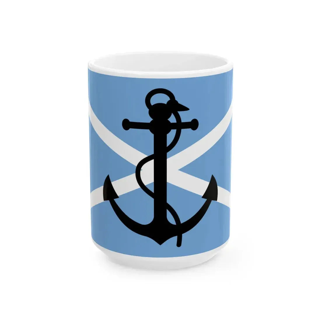 House flag of the Argentine Shipping Lines Company ELMA (Argentina) White Coffee Mug 15oz - Go Mug Yourself